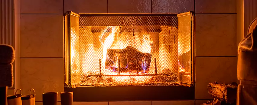 Mendota Hearth Landscape Fireplace Installation in Colorado Springs, Colorado